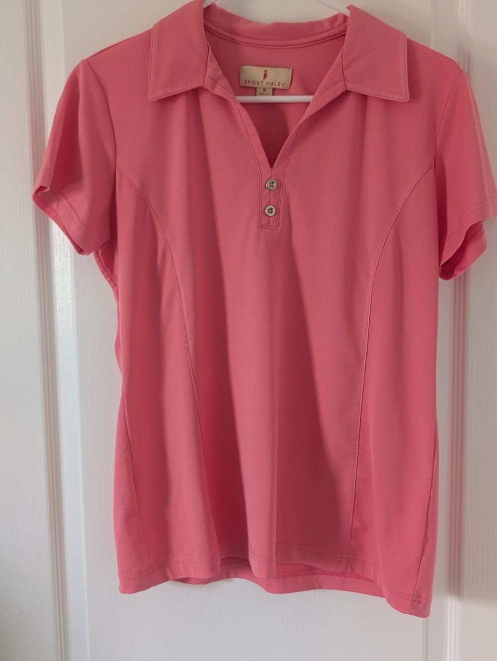 Sport Haley Polo Shirt Women's Medium  Pink Short Sleeve Golf Top